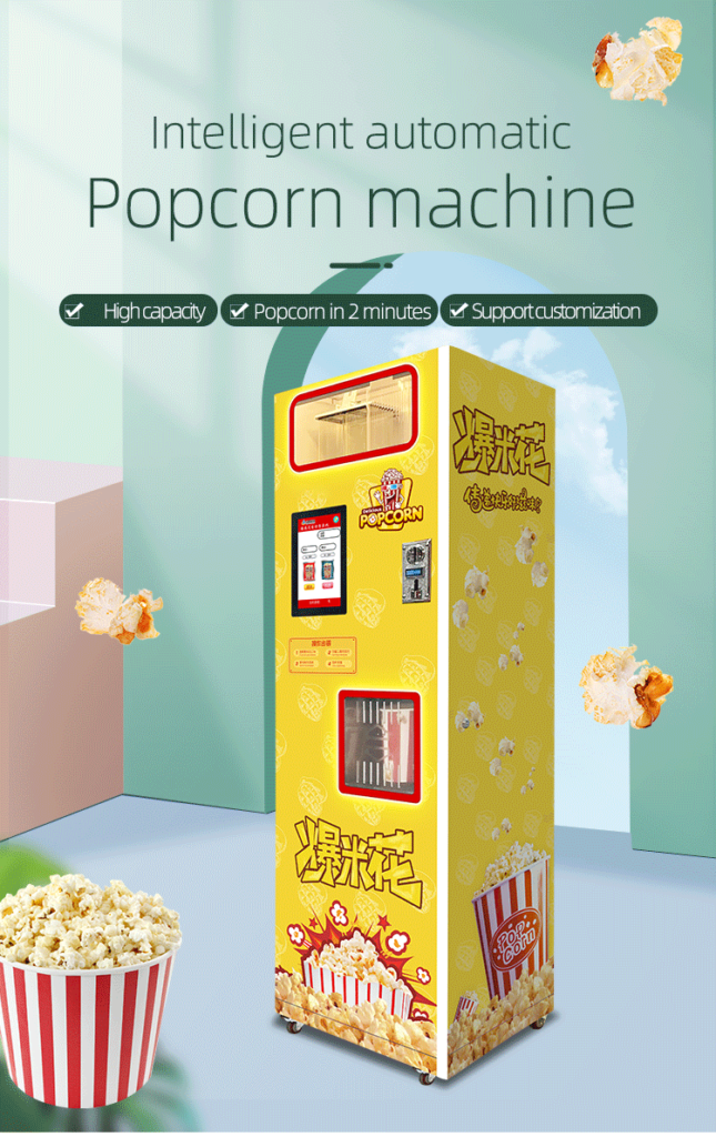 Automatic Multi Flavor Popcorn Machine Vending Popcorn Machine With