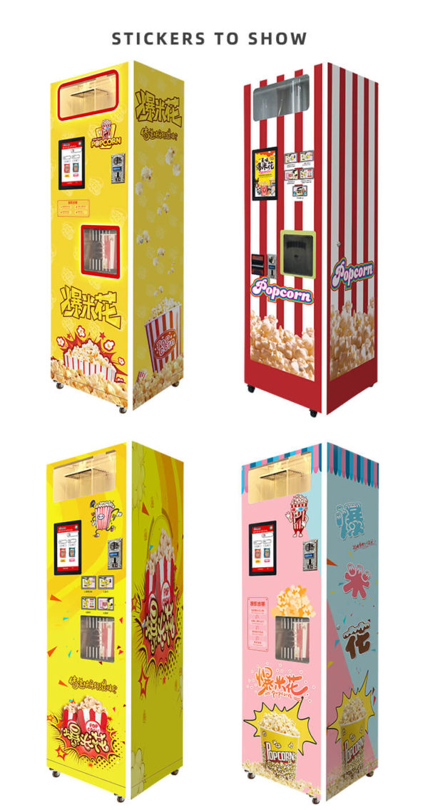 Automatic Multi Flavor Popcorn Machine Vending Popcorn Machine With