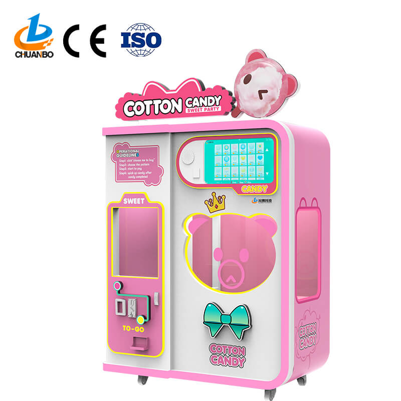 Factory Commercial Automatic Robot Sweet Cotton Candy Vending Machine