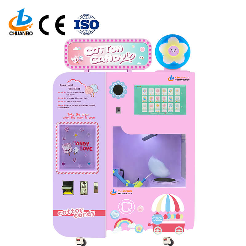 Fully Automatic Sugar Cotton Candy Vending Machine 328