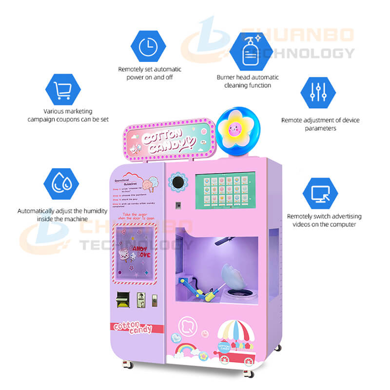Fully Automatic Sugar Cotton Candy Vending Machine 328