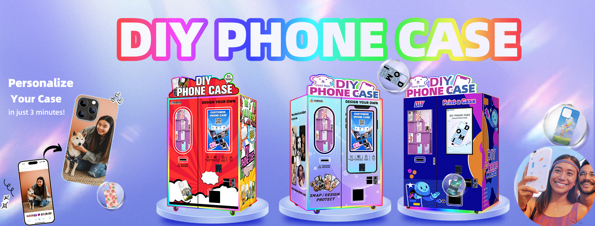 DIY Phone Case Printing Sales Machine Support customization, ODM/OEM One-stop intelligent vending machine manufacturer